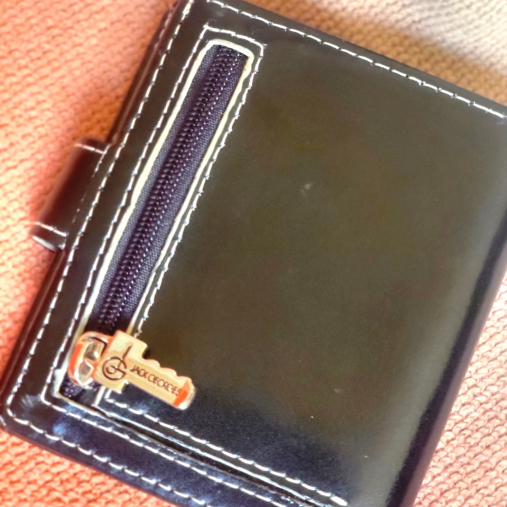Jack Georges - Black Leather Wallet with ID Flap